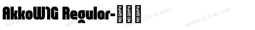 AkkoW1G Regular字体转换